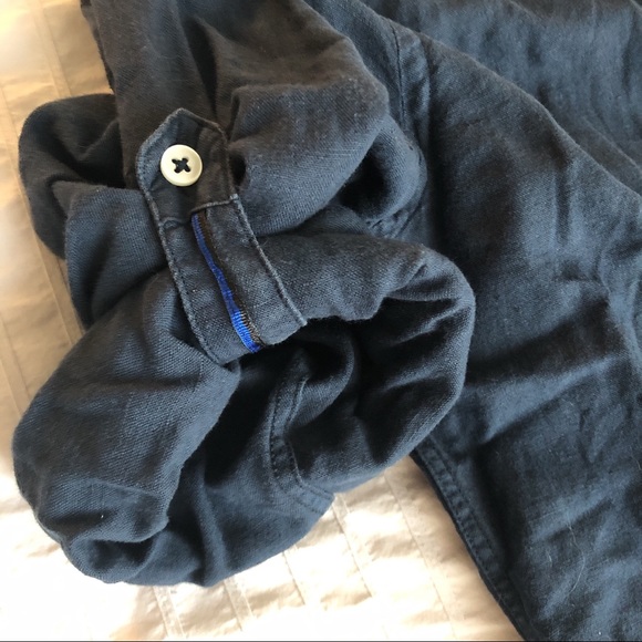 Navy Zara casual button down - Picture 2 of 4